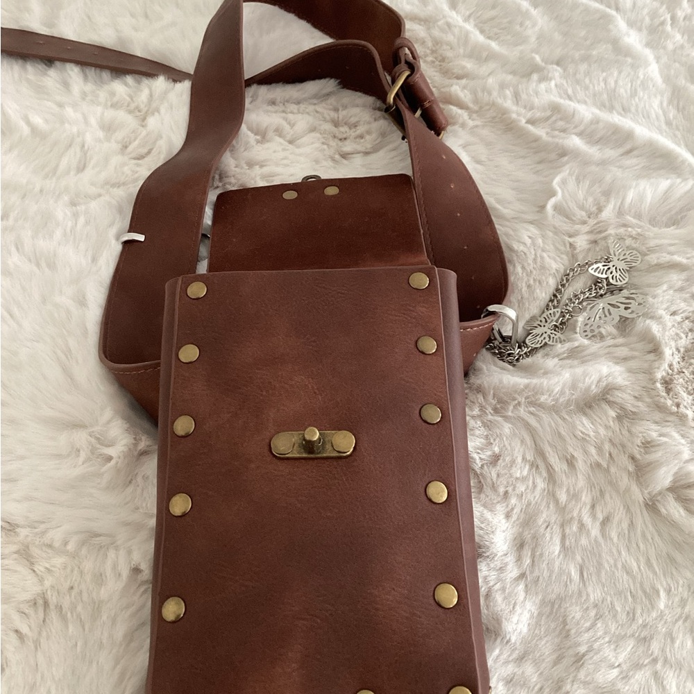 Brown Leather Belt Bag